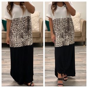😍 BNWT leopard color block Maxi 🖤